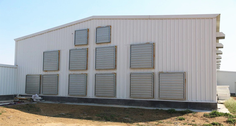Steel frame poultry farming shed for 20000 birds