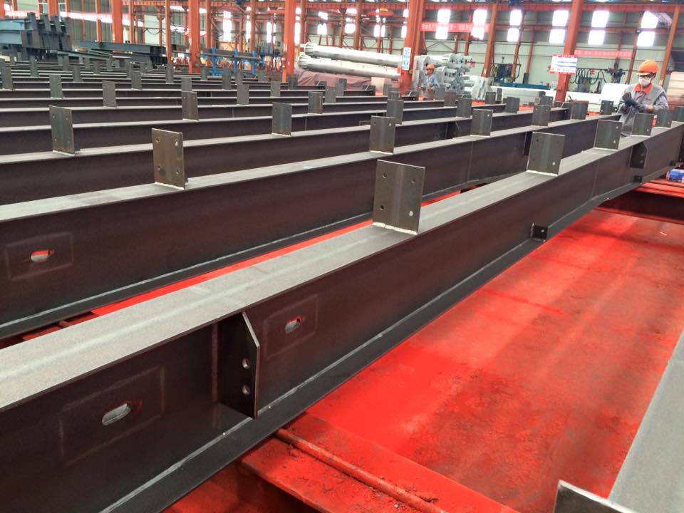 Welded H steel beam