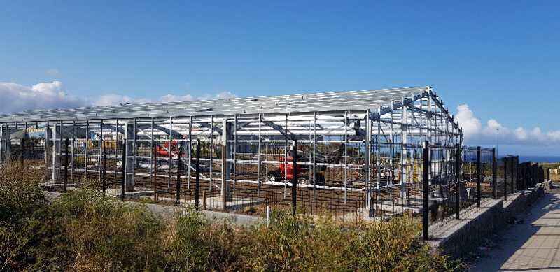 steel workshop Large span S235JR Steel for logistics warehouse