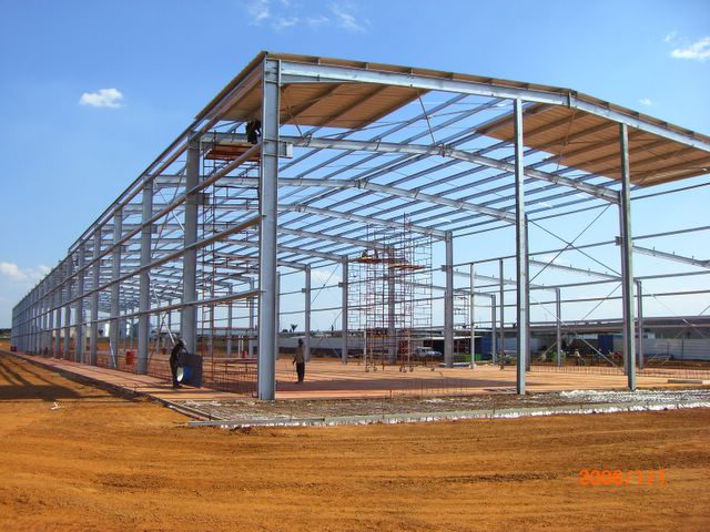 steel workshop Large span S275JR Steel for cow shed