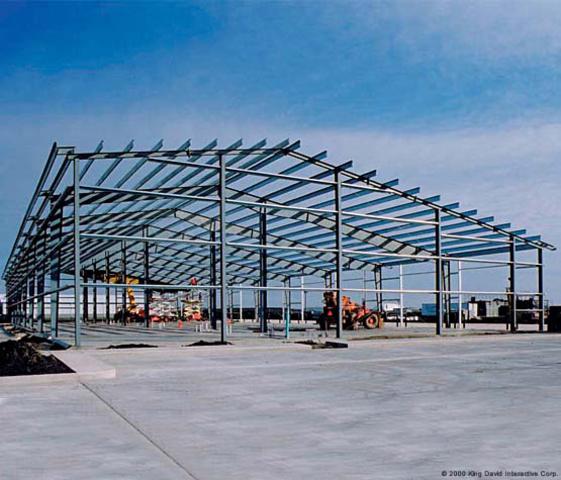 Steel structure building for industrial plant