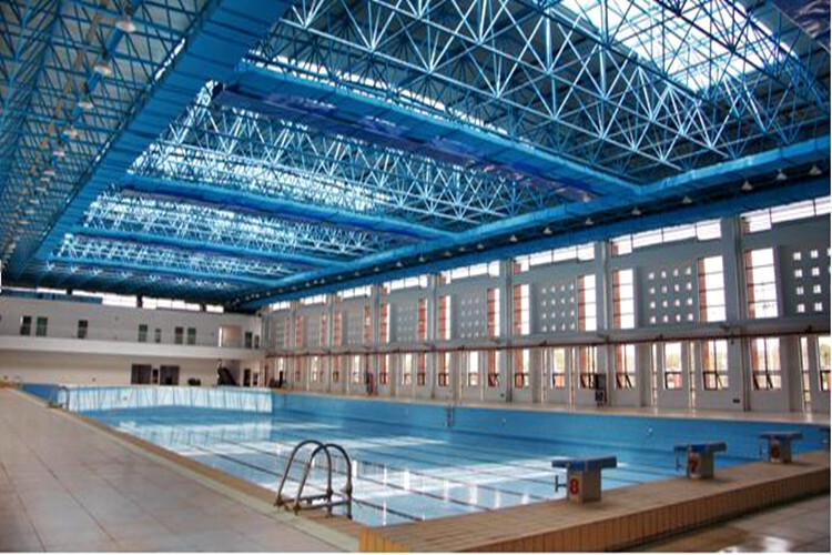 Prefabricated Steel Space Frame Structure For Swimming Pool Design