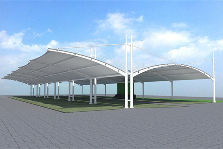 Membrane Structure Light Steel Building For Car Parking