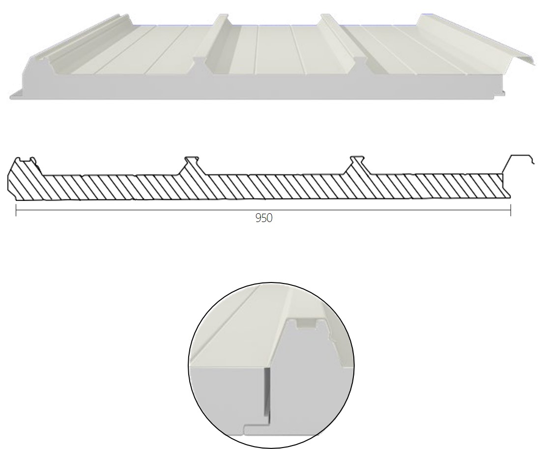 PV SOLAR ROOF SANDWICH PANEL