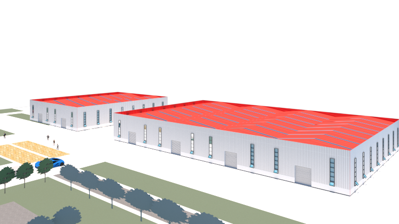 Rwanda steel structure factory building for installing machines