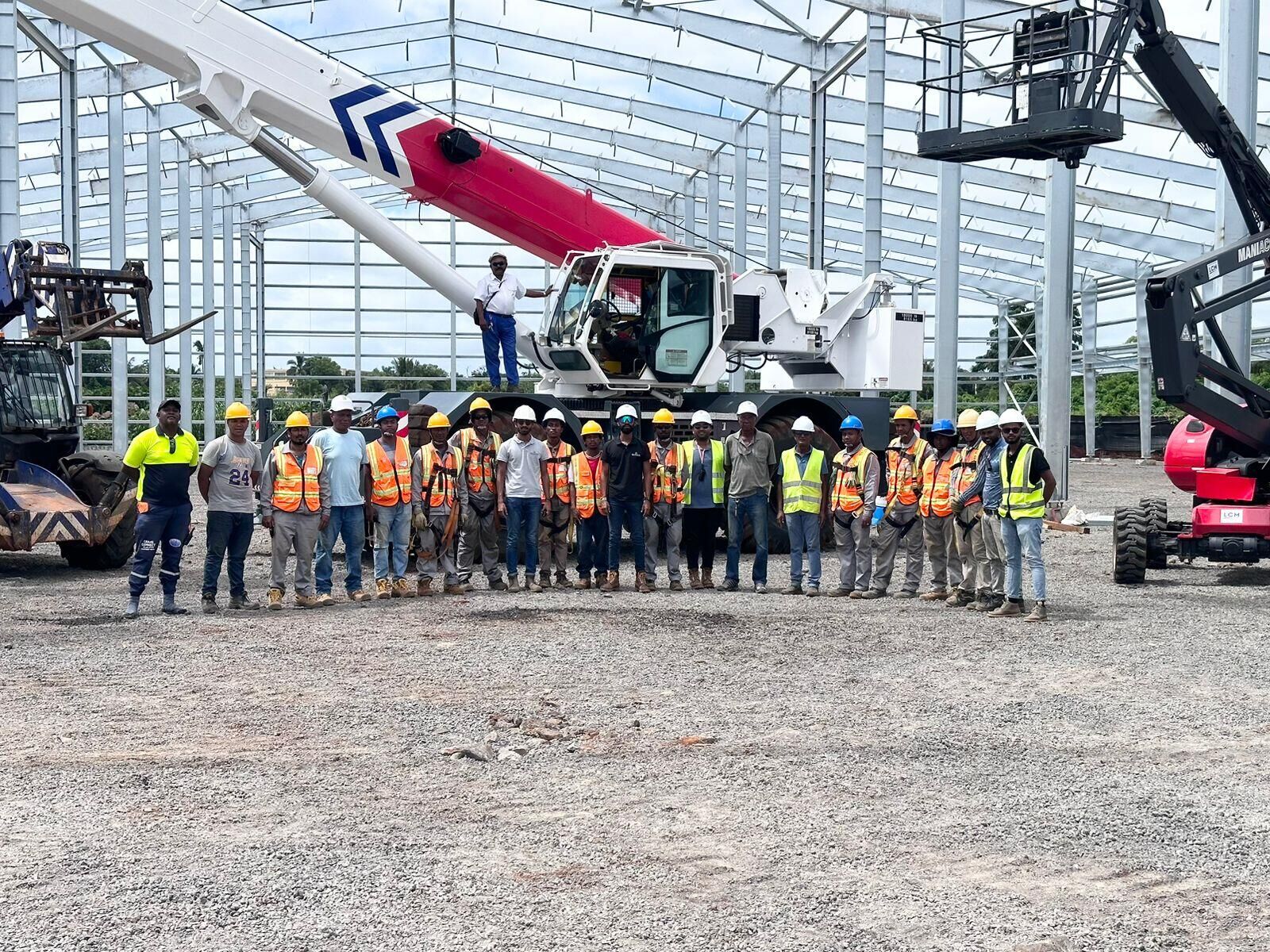 The installation of the steel skeleton for the Mauritius project took only 15 days and our project was successfully completed